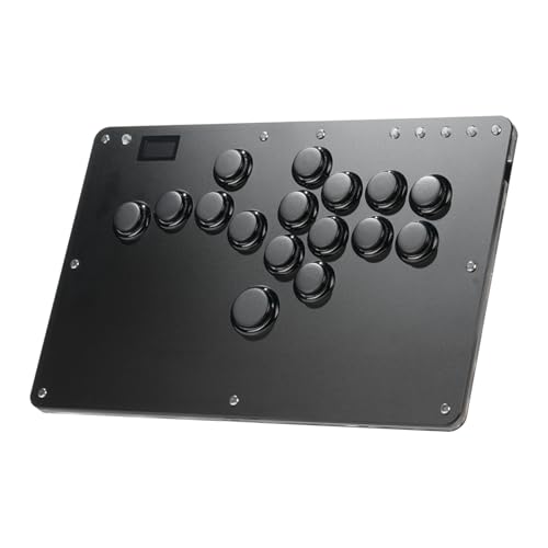 Haute42 Leverless Controller Arcade Stick: Haute42 R16 Black Leverless Controller with Rims,Premium Black Leverless Controller with Crystal Low-Profile Switch for PC/PS4/Switch Game,Support Hot Swap & SOCD - color: Black