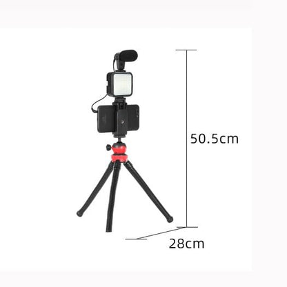 Octopus Tripod Microphone Fill Light Vlog Set Mobile Video Shooting Set