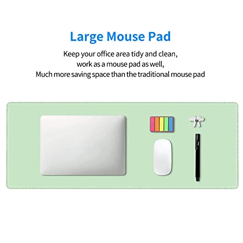 Sage Green Mouse Pad Extended Large Gaming Mint Mousepad XL Big Long Oversized Desk Mat Stitched Edges 31.5 X 11.8 Inch for Home Office - color: Black11