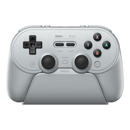 8BitDo Pro 3 Bluetooth Controller for Switch/Switch 2 – TMR Joysticks, Swappable ABXY Buttons, Pro Back Buttons, Charging Dock, Hall Effect Triggers, for Windows, Apple, SteamOS, Android - Gray - color: Gray