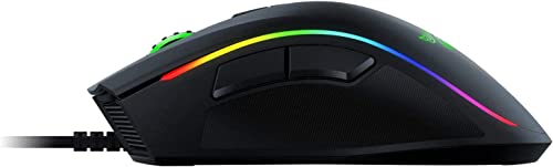 Razer Mamba Elite Wired Gaming Mouse: 16,000 DPI Optical Sensor - Chroma RGB Lighting - 9 Programmable Buttons - Mechanical Switches - style: Mamba Elite