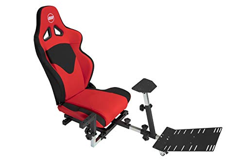 Advanced Racing Simulator Seat Driving Simulator Gaming Chair with Gear Shift Mount - color: Red