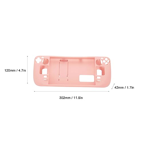 Julihai Game Console Kickstand Case, Ergonomic Shockproof Protective Cover Lite and Handheld Gaming Devices with Built-in Stand, Hands-Free Design (Pink)
