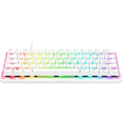 Razer Huntsman V3 Pro Mini 60% Esports Gaming Keyboard, White | Analog Optical Switches, Razer Snap Tap, Rapid Trigger, Adjustable Actuation, Dual-Purpose Mod Keys, Doubleshot PBT Keycaps - color: White, size: Mini 60%, style: 1000 Hz Polling