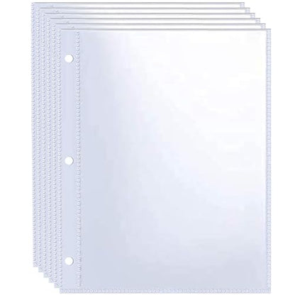 WITHYU 40 Pack 80 Pockets 5x7'' Photocard Sleeves A5 3 Mini Ring Binder Ultra-Clear Photo Sleeves Double-Sided 1 Pocket Photo Pages Top Loading Photo Sheet Protector for Photos Postcards Seed Packets - color: 5x7"