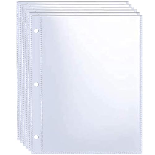 WITHYU 40 Pack 80 Pockets 5x7'' Photocard Sleeves A5 3 Mini Ring Binder Ultra-Clear Photo Sleeves Double-Sided 1 Pocket Photo Pages Top Loading Photo Sheet Protector for Photos Postcards Seed Packets - color: 5x7"