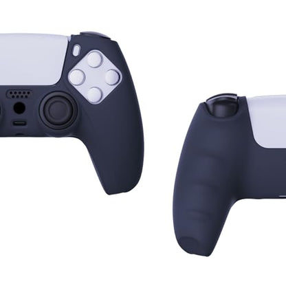 PlayVital Midnight Blue Pure Series Anti-Slip Silicone Cover Skin for ps5 Controller, Soft Rubber Case for ps5 Wireless Controller with Black Thumb Grip Caps - color: Midnight Blue
