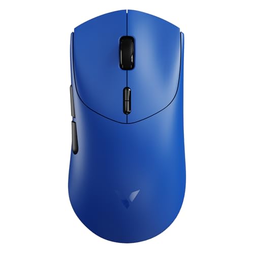 Rapoo VT7 Wireless Gaming Mouse, True 8K Wireless Polling Rate, 53g Lightweight, Up to 750 Hr Battery, Nordic nRF54L15 MCU, 100-Million Mechanical Switch, 10 Programmable Buttons, Macro Enabled - color: Blue
