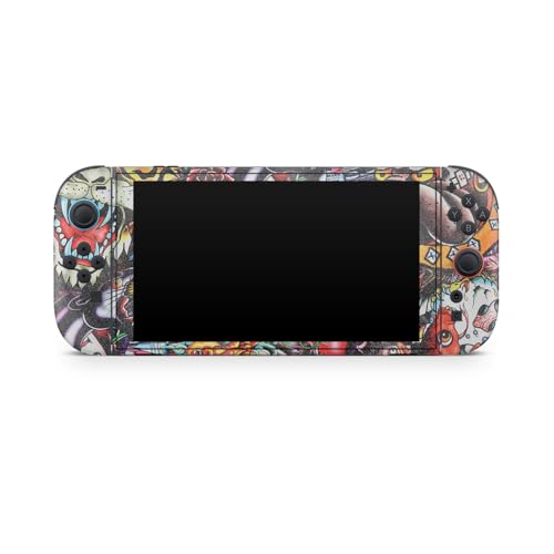 Glossy Glitter Gaming Skin Compatible with Nintendo Switch 2 Console Only - Old School Tattoo - Premium 3M Vinyl Protective Wrap Decal Cover - Easy to Apply | Crafted in The USA by MightySkins - color: Old School Tattoo, size: Switch 2 Console Skin Only,