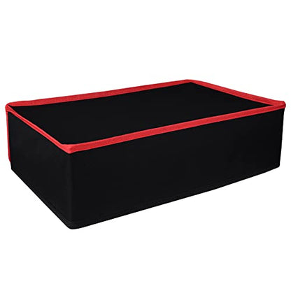 PlayVital Black Nylon Horizontal Dust Cover for ps5, Soft Neat Lining Dust Guard, Anti Scratch Waterproof Cover Sleeve for ps5 Console Digital Edition & Disc Edition - Red Trim - color: Red Trim