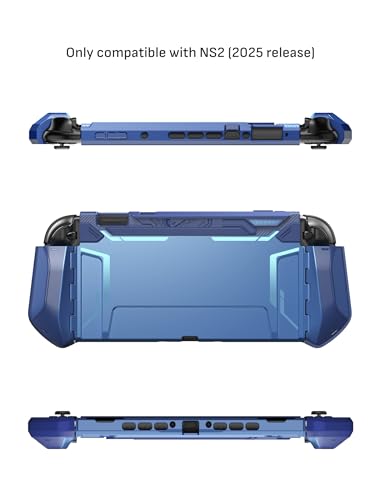 Mumba Blade Series Case for Nintendo Switch 2 [Dock Friendly] [Military-Grade Protection] Switch 2 Grip Protective Cover Shell, Quick-Release Joy-Con, Accessories for Switch 2 Controllers (Blue) - color: Blue