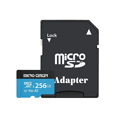INLAND Micro Center Performance 256GB microSDXC Card, A2 Micro SD Card, UHS-I C10 U3 V30 A2 4K UHD Video Flash Memory Card with Adapter for Smartphones, Tablets, Drones and Action Cameras - size: U3 A2 - 256GB