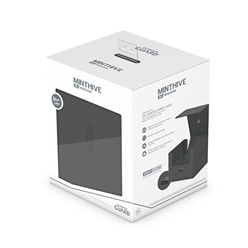 Ultimate Guard Minthive 30+, Deck Case for 30 Magnetic Card Cases, Perfect Storage for Graded Cards, Grey, Secure Closure & Snaplock Mechanism - color: Grey
