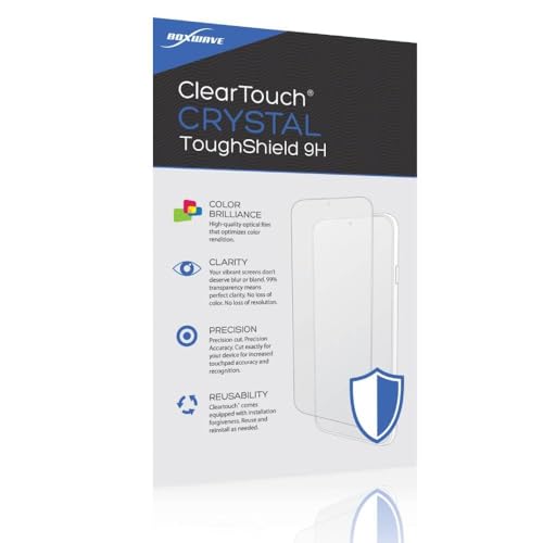 BoxWave Screen Protector Compatible with My Arcade Pac-Man Micro Player Pro - ClearTouch Crystal ToughShield 9H (2-Pack), Clear 9H Tough Flexible Film Screen Protector