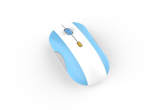Lenovo 350 Bluetooth Silent Mouse (Fan Edition), Wireless Ergonomic Ambidextrous Design, Bluetooth 5.3, Adjustable DPI up to 2400, 36 Month Battery Life, Recycled Materials, Argentina Flag - color: Argentina Flag
