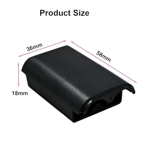 2 Pcs Battery Cover Case for Xbox 360 Wireless Controller,Battery Pack Cover Shell Case Replacement Repair Part Compatible for Xbox 360(1×Black, 1×White) - color: 1Black + 1White