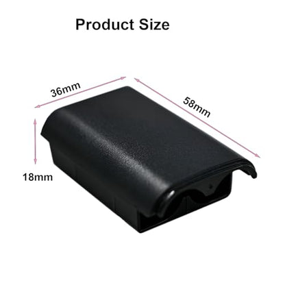 2 Pcs Battery Cover Case for Xbox 360 Wireless Controller,Battery Pack Cover Shell Case Replacement Repair Part Compatible for Xbox 360(1×Black, 1×White) - color: 1Black + 1White
