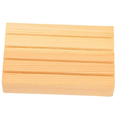 2pcs Wooden Card Holder Display Stand Simplistic Wooden Base for Game Cards and Smooth Design for Easy Use