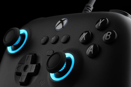 8BitDo Ultimate C Wired Controller for Xbox with Hall Effect Joysticks and Triggers, RGB Lighting Fire Ring, Compatible with Xbox Series X|S, Xbox One, Windows 10/11 - Officially Licensed (Dark Gray) - color: Dark Gray