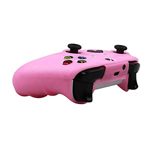 RALAN Glitter Controller Skin for Xbox One, Anti-Slip Silicone Controller Cover Protector Compatible for Xbox 1 Wireless/Wired Gamepad Joystick with 4 Thumb Grips Caps and Black Pro Thumb Grip x 8 - color: Pink
