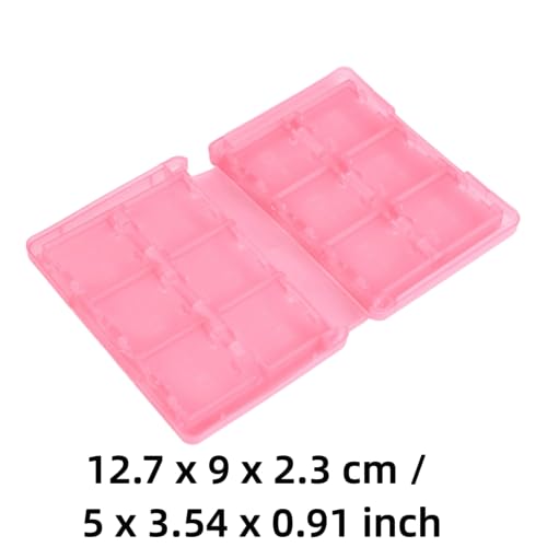 28-in-1 PP Game Card Case Holder - for Nintendo 3DS/DSL/DSI/LL, Cartridge Storage Box with 22 Slots + SD/TF Card Holders + Stylus Organizer(Pink) - color: Pink
