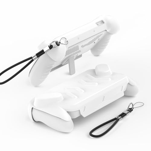 JYGamhanbil Protective Case Set for ASUS ROG Xbox Ally X Gaming Handheld Console(2025),ROG Xbox Ally Portable Case Cover with Detachable Front Shell,Kickstand Back Case and Strap,White - color: White