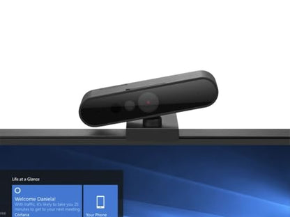 Lenovo HD 1080p Webcam (510 FHD)- Black w/ 4X Digital Zoom, 95° Wide Angle, 360° Rotation Pan & Tilt, Dual Microphones & Windows Hello - color: Black, style: 510 FHD
