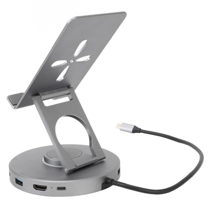 Sorandy USB C Hub Tablet Stand, 360° Rotating USB 3.0 C Hub, Swivels Stand with High Speed Transfer, Ideal for Laptops, Tablets & Gaming