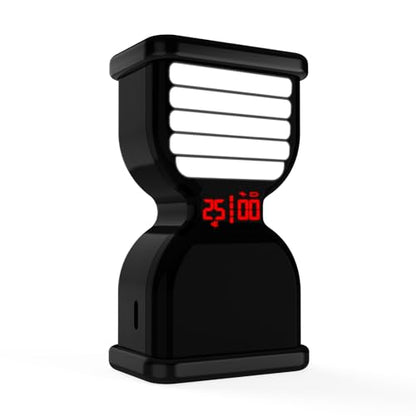Digital Hourglass Timer, Sand Timer Rechargeable Visual Pomodoro Timers with On/Off Alarm Volume & LED Display, Desk Flip Timer for Study,Work, Kitchen (Black) - color: Black