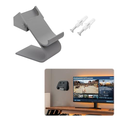 Wall-mounting & Desktop Storage Stand for Steam Controller 2 2026 Game Controller Display Stand and Storage Rack Lightweight Durable PLA Material (Gray) - color: Gray