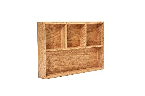 pandapark Wood Organizer Tray,Black Walnut,Desk & Drawer Storage Box (Oak Master-4) - color: Oak Master-4