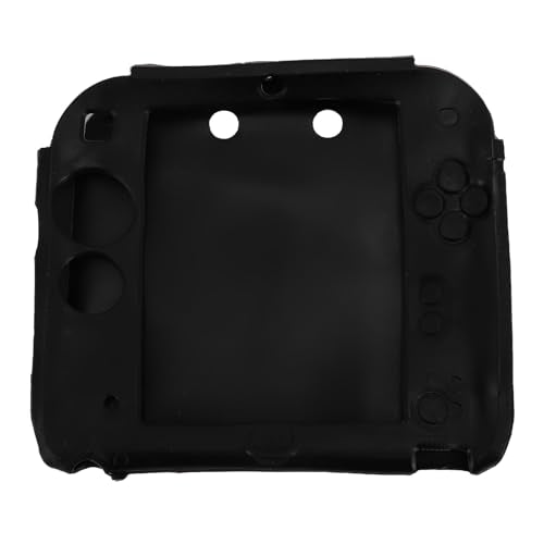 Zerodis Zerodis Video Game Accessories 2DS Controller Silicone Skin with Soft Screen Protectors Ideal for 2DS Players Protective Cover for (Pink) (Black) - color: Black