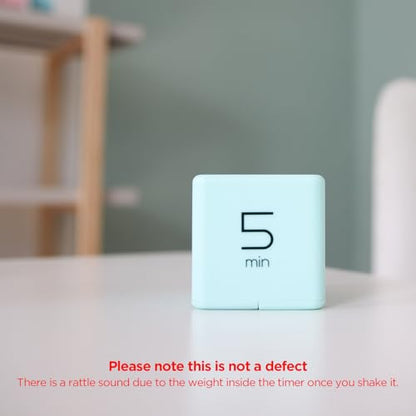 mooas Cube Timer, Flip, Block, Productivity, Time Management (Mint) | 1/3/5/10 Min Countdown Timer, Battery Operated, 2-Level Alarm Vol, Easy to Use, ADHD, Exercise, Study, Cooking - color: Mint