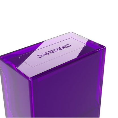 Gamegenic Bastion 50+ XL Deck Box - Compact, Secure, and Perfectly Organized for Your Trading Cards! Safely Protects 50+ Double-Sleeved Cards, Purple Color, Made - color: Purple