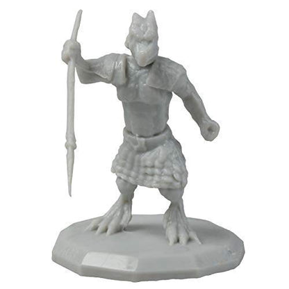 56 Unpainted Fantasy Mini Figures- All Unique Designs- 1" Hex-Sized Compatible with DND Dungeons and Dragons & Pathfinder and RPG Tabletop Games- Features Goblins, Orcs, Gnolls, Skeletons & More