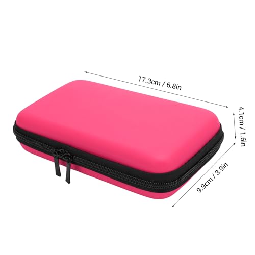 Carrying Case for NintendoNew New 2DS XL, 2DS LL, New 3DS, 3DS Console, Hard Protective Shell Travel Case Pouch with 8 Game Cartridges Slot, Water Proof PU & Hard EVA, Console - color: PinkPink