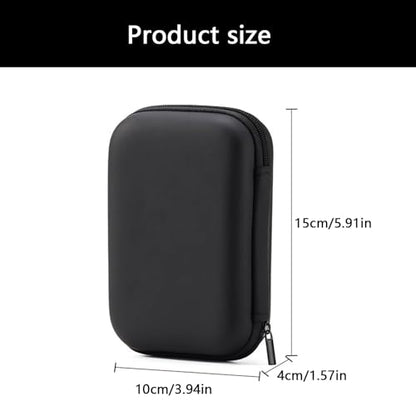 R36S Handheld Gaming Console Bag Shock Proof Portable Travel Carrying Case Storage Box with Pocket - color: Black