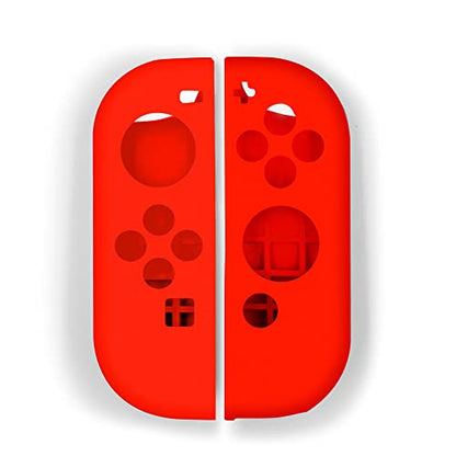 Soft Silicone Case Anti-Slip Shell Cover Replacement for Nintendo Switch Joycon Cover (Red) - color: Red