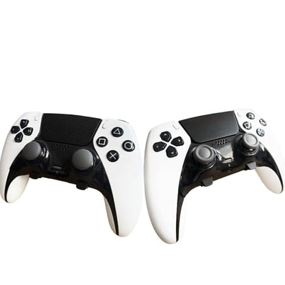 12 in 1 Interchangeable Thumbsticks & Metal Back Paddles Replacement Parts for PS5 DualSense Edge Controller, 6 Silicone Analog Joystick Caps, 4 Paddles Trigger Buttons,2 Snap Rings (Gray) - color: Gray