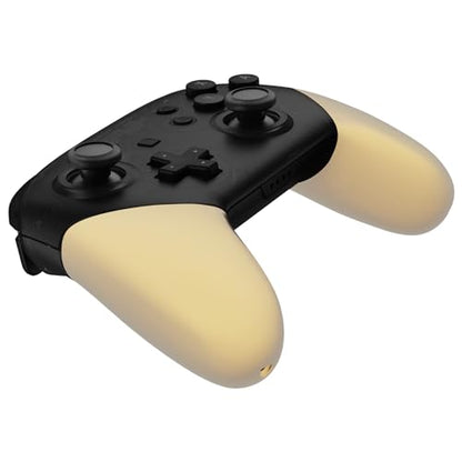 eXtremeRate Metallic Champagne Gold Replacement Handle Grips for Nintendo Switch Pro Controller, Soft Touch DIY Hand Grip Shell for Nintendo Switch Pro - Controller NOT Included - color: Champagne Gold