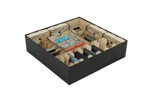 The Broken Token Game Organizer Compatible with Dune: Imperium - Wooden Game Organizing Box with Multiple Trays - style: Dune Imperium