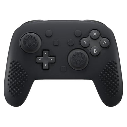 PlayVital Silicone Cover Skin for Nintendo Switch 2 Pro Controller – 3D Studded Edition Anti-Slip Grip Protector Case for Switch 2 Pro with Back Button Cap, Thumb Grips & Sticker - Black - color: Black
