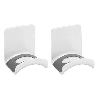 uxcell Headphone Stand, 2 Pcs ABS Headset Holder Adhesive Headphone Holder Hook Mount Headphone Hanger Hook Under Desk for Gaming Headphones Earphones Cables, White(Wall-Mounted) - color: White