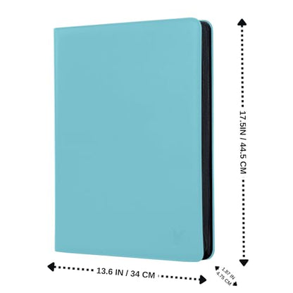 1000+ Pockets Trading Card Binder, 16-Pocket Card Ablum Compatible with MTG,Sports Cards & Other Standard Size Trading Cards (LIGHT BLUE) - color: LIGHT BLUE