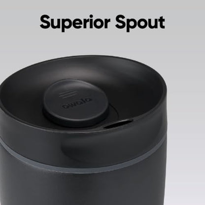 Owala SmoothSip Slider Insulated Travel Coffee Cup 20 oz Very Very Dark - color: Very, Very Dark, size: 20 Ounces