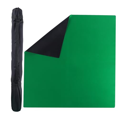 GSE 32-Inch Rubber Non-Slip Playmat Mahjong Mat for Table with Carrying Bag | Noise Reduction, Tabletop Cover Mat For Mahjong, Dominoes, Poker, Playing Cards & Board Games (Green) - color: Green, size: 1-Pack