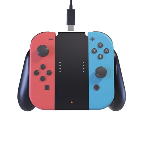 Joy Con Grip for Nintendo Switch OLED with Charging Station, Ergonomic Controller Hand Grip with Enhanced Comfort, Secure & Non-Slip Hold for Switch/Switch OLED JoyCons - size: Charging