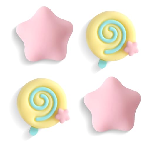 Controller Thumb Grip Caps for Switch Pro, PS5, PS4 & Xbox, Silicone 4 Pack - color: Pink