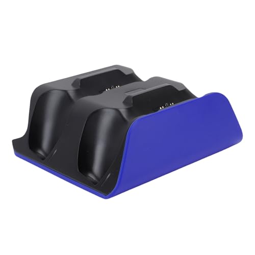 Controller Charging Station for Edge, Dual Game Console Charger Dock with Storage Stand and USB Cable, Blue Black, Ideal for Gamers - color: Blue Black