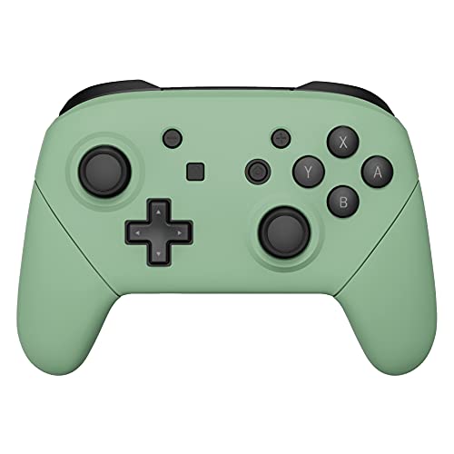 eXtremeRate Matcha Green Faceplate Backplate Handles for Nintendo Switch Pro, DIY Replacement Hand Grip Housing Shell Cover for Nintendo Switch Pro Controller - Controller NOT Included - color: Matcha Green